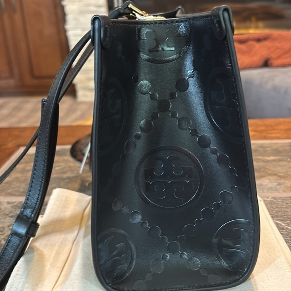 Tory Burch T Monogram Top-Handle Embossed Tote - Picture 5 of 10